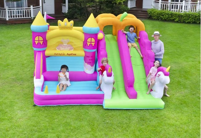 Inflable unicornios gemelos