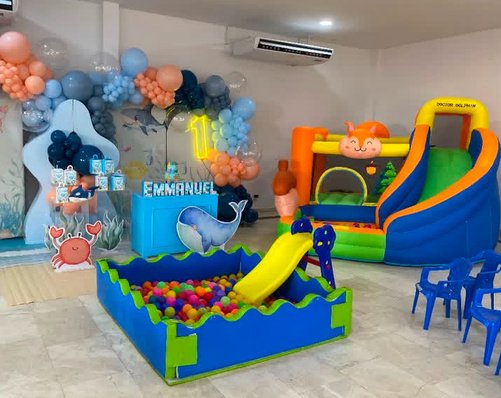 Combo inflable tobogán + Piscina de pelotas